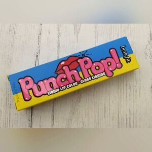 Benefit Punch Pop Lipgloss Liquid Lip Colour Makeup Strawberry